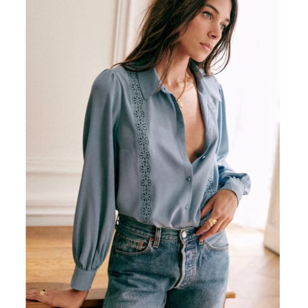 Sezane Silk Cleia Shirt (New With Tag)